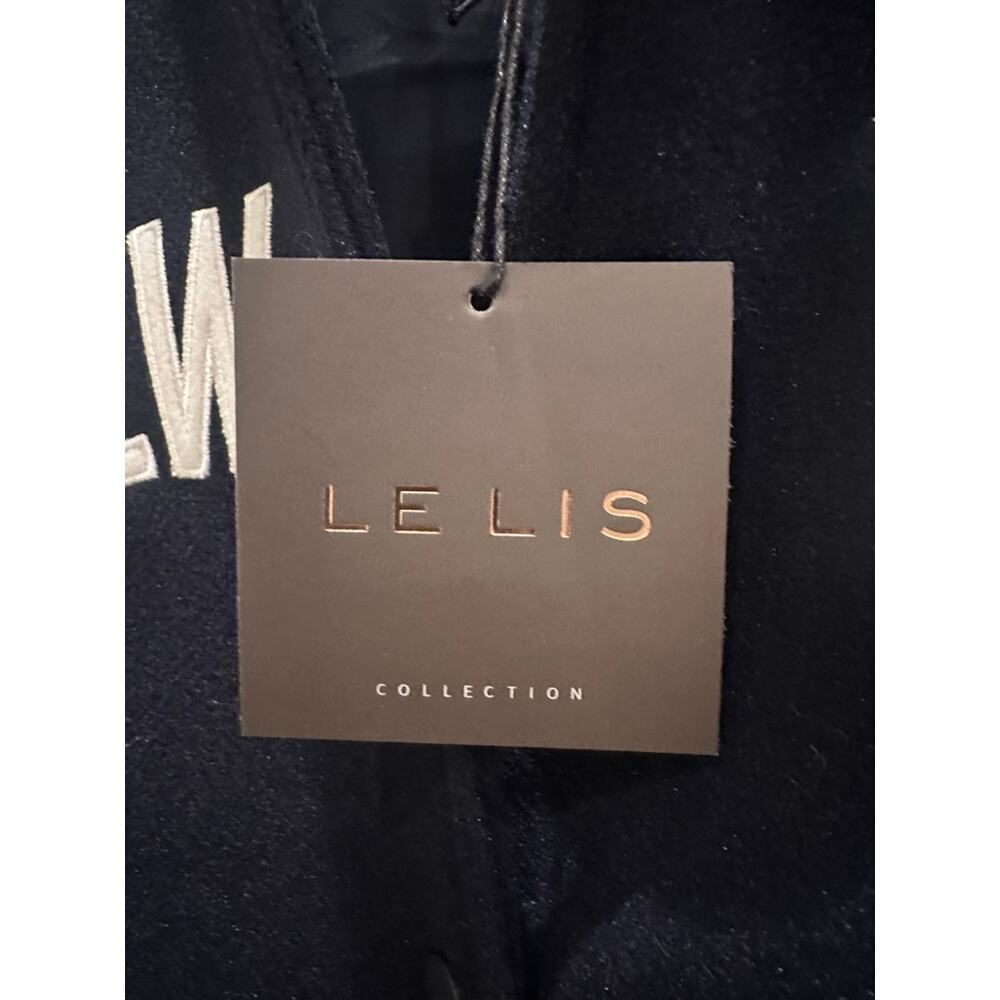 Le Lis – New York Varsity Bomber Jacket – Navy – Size XS - Picture 5 of 6